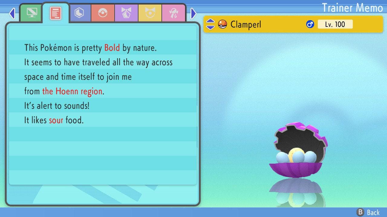 SHINY 6IV CLAMPERL Pokemon Brilliant Diamond Shining Pearl 6IV Competitive Battle Ready Pokémon card photo 2