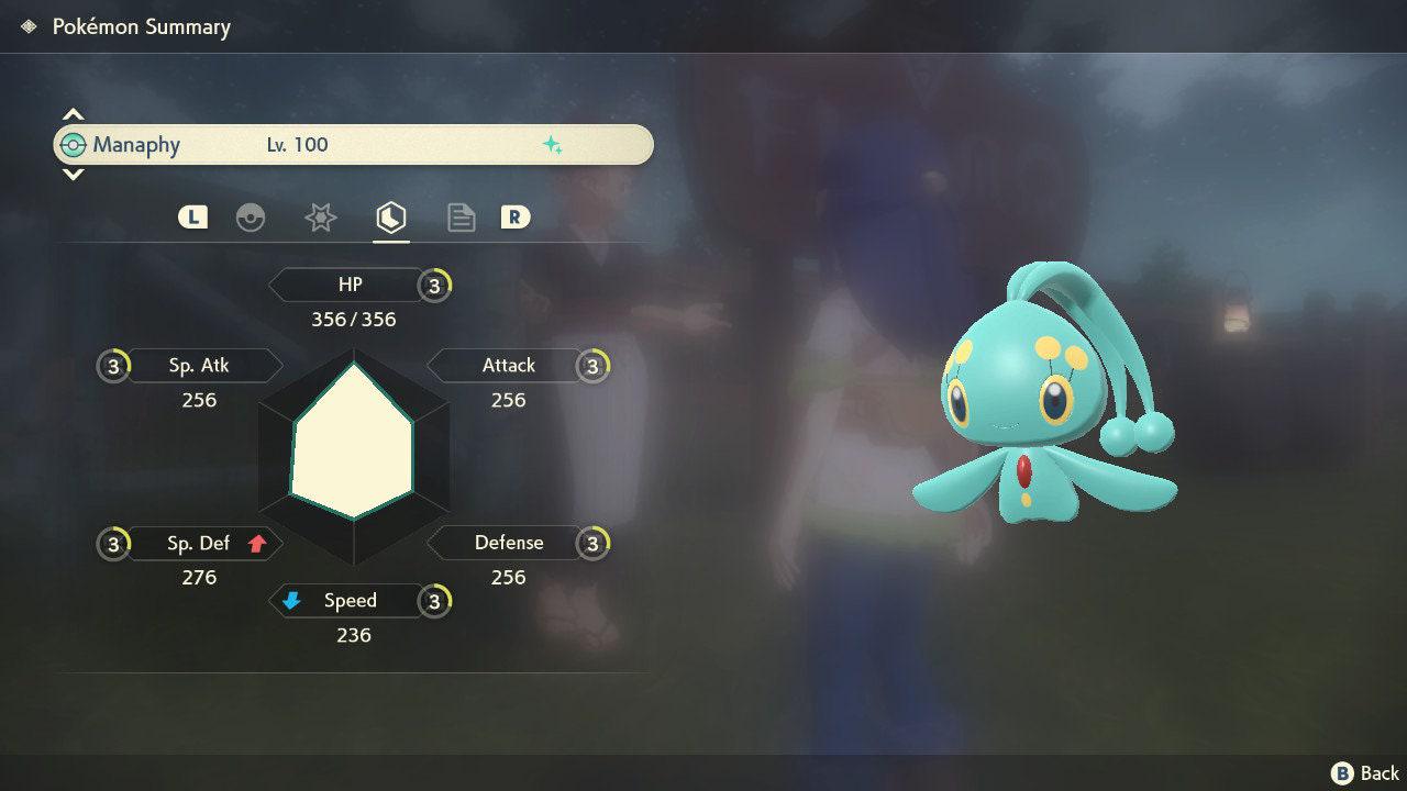 Shiny MANAPHY Pokemon Legends Arceus 6IV Competitive Battle Ready Pokémon card photo 3
