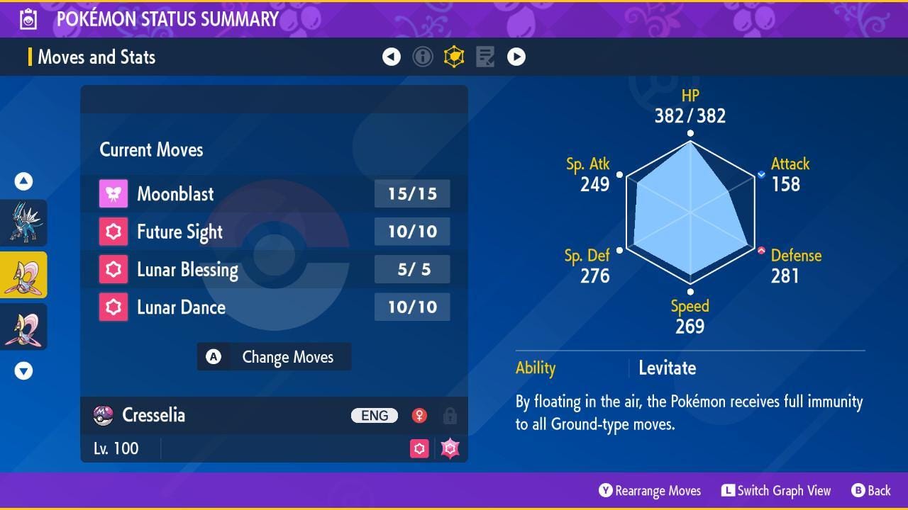 Shiny CRESSELIA Pokémon Scarlet Violet 6IV Competitive Battle Ready Pokémon card photo 3