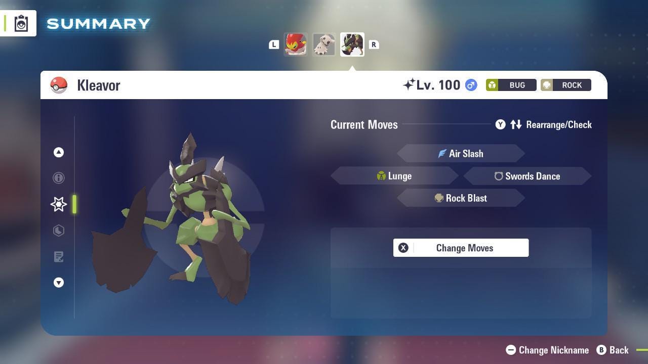 Фото покемона Шайни Клеавор Pokemon Legends ZA Mega Dimension DLC 6IV Готов к соревновательным битвам 3