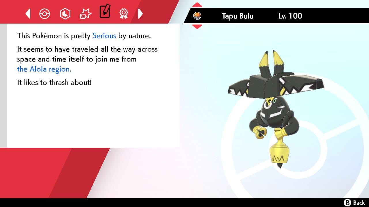 Shiny 6IV TAPU BULU Pokemon Sword Shield 6IV Competitive Battle Ready Pokémon card photo 4