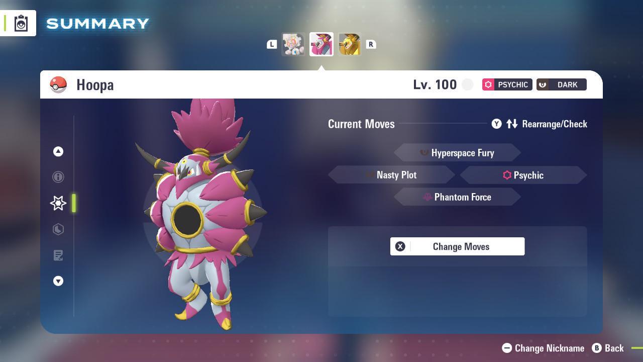 Foto de la carta Pokémon Shiny Hoopa Desatado Pokémon Legends ZA 6IV Listo para el Combate Competitivo 4