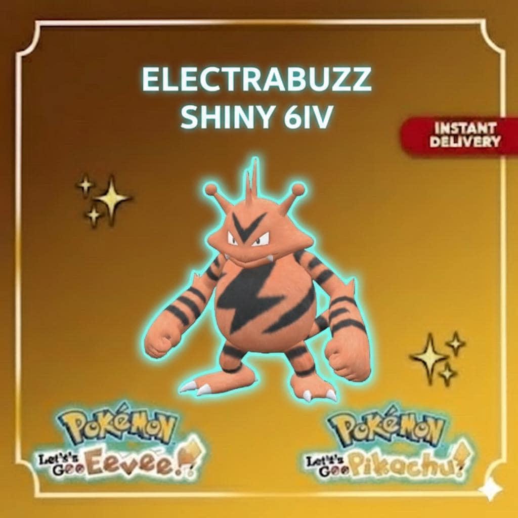 Shiny Electabuzz Lets Go Pikachu Eevee 6IV Competitive Battle Ready – Shiny Pokémon Pokémon card photo
