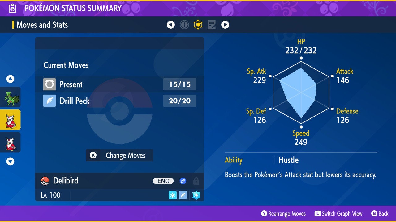Shiny DELIBIRD Pokémon Scarlet Violet 6IV Competitive Battle Ready Pokémon card photo 3