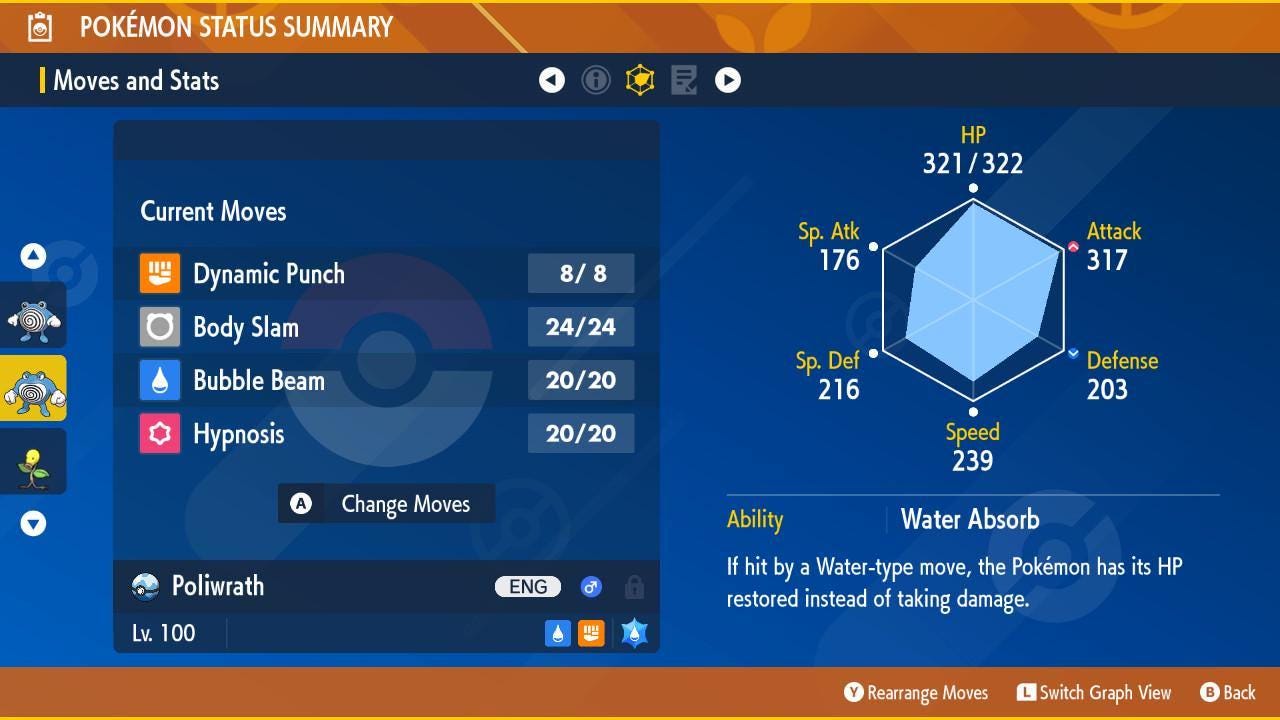 Pokemon Scarlet and Violet Shiny POLIWRATH 6IV Competitive Battle Ready Pokémon card photo 3