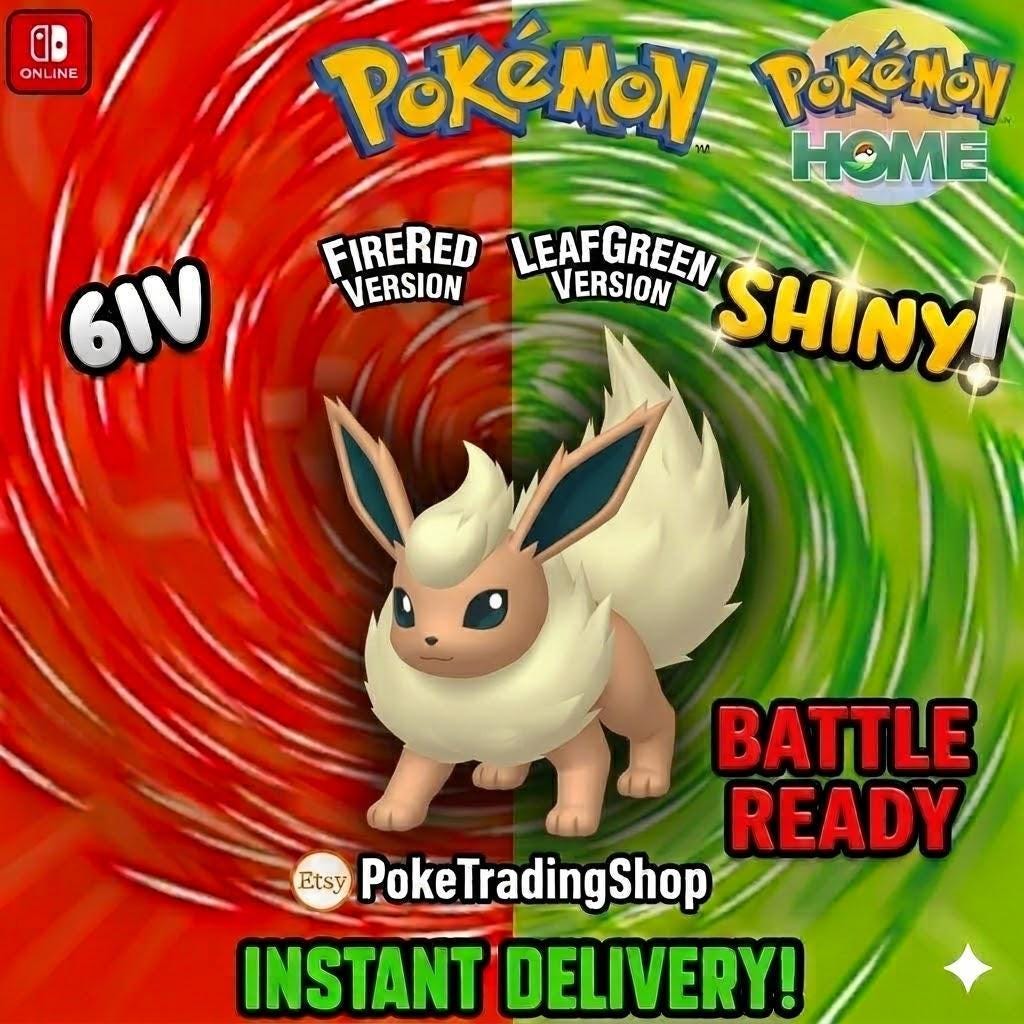 Фото покемона БЛЕСК FLAREON Pokémon FireRed LeafGreen 6IV Готов к соревновательным битвам