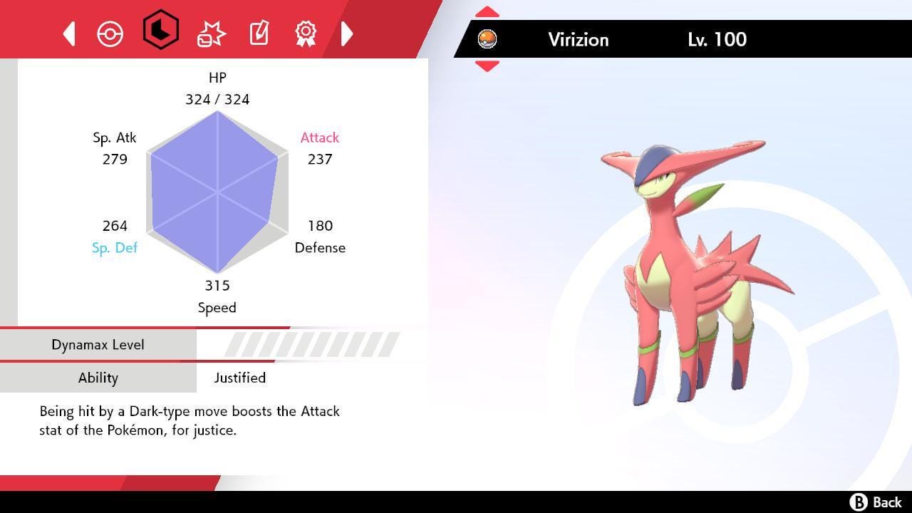 Shiny VIRIZION Pokemon Sword Shield 6IV Competitive Battle Ready Pokémon card photo 2