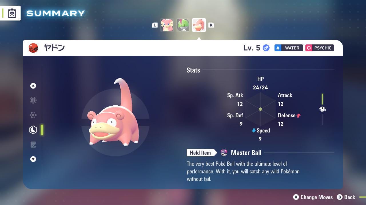Pokemon ZA Non Shiny 6IV Event SLOWPOKE PokeCenter 251024 Center Kagawa 6IV Competitive Battle Ready – Exclusive Event Pokémon Pokémon card photo