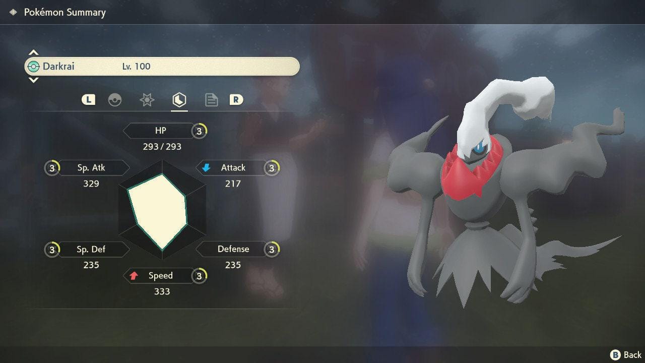 NON Shiny DARKRAI Pokémon Legends Arceus 6IV Pokemon Mythical Pokemon Competitive Battle Ready + EVs Free Shiny Ev Trained Pokémon card photo 4