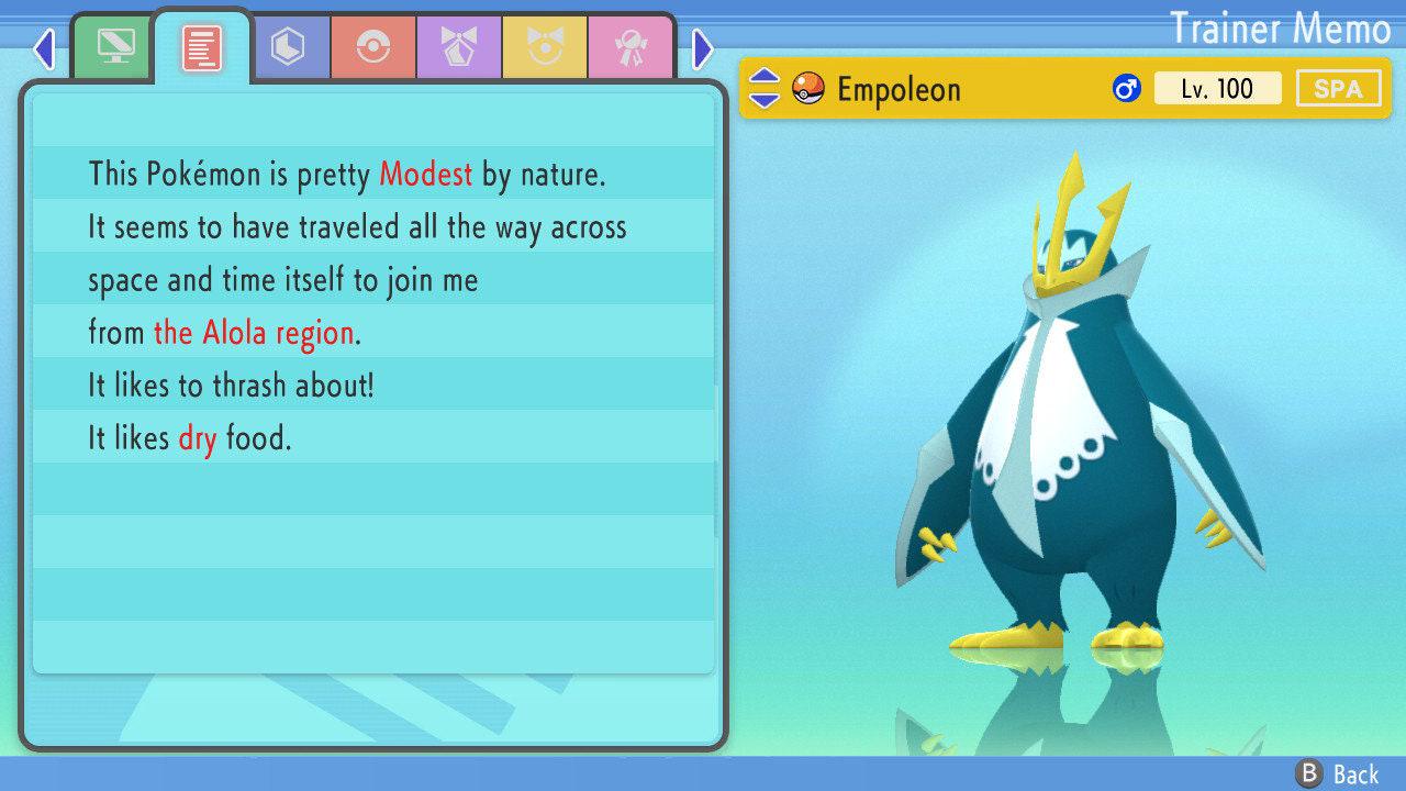 SHINY 6IV EMPOLEON Pokemon Brilliant Diamond Shining Pearl 6IV Competitive Battle Ready Pokémon card photo 3