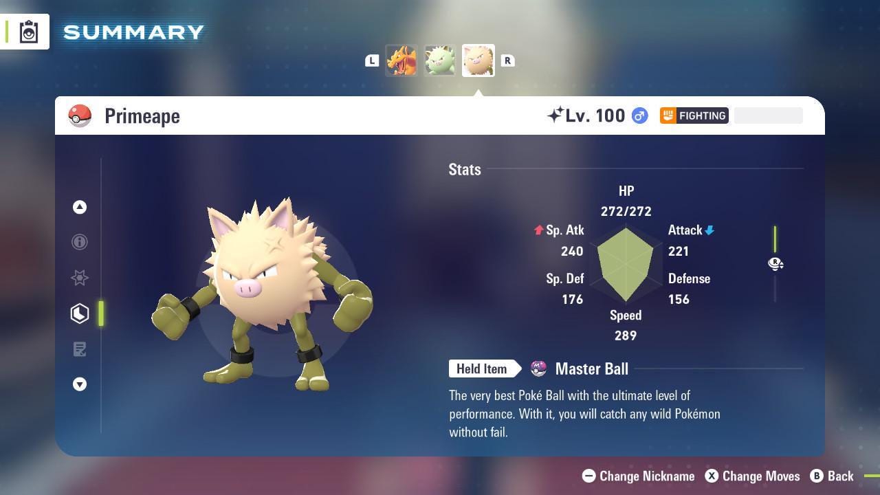 Shiny Primeape Pokemon Legends ZA Mega Dimension DLC 6IV Competitive Battle Ready Pokémon card photo