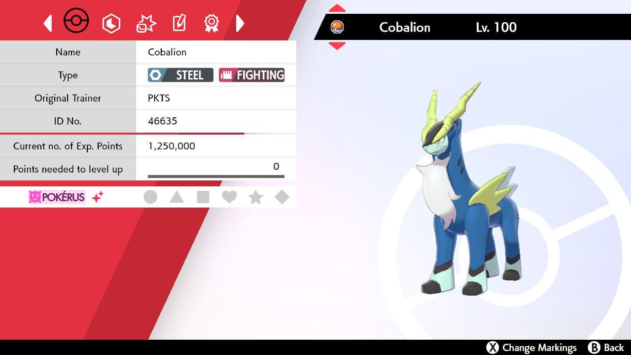 Shiny COBALION Pokemon Sword Shield 6IV Competitive Battle Ready – Sword & Shield Pokémon card photo