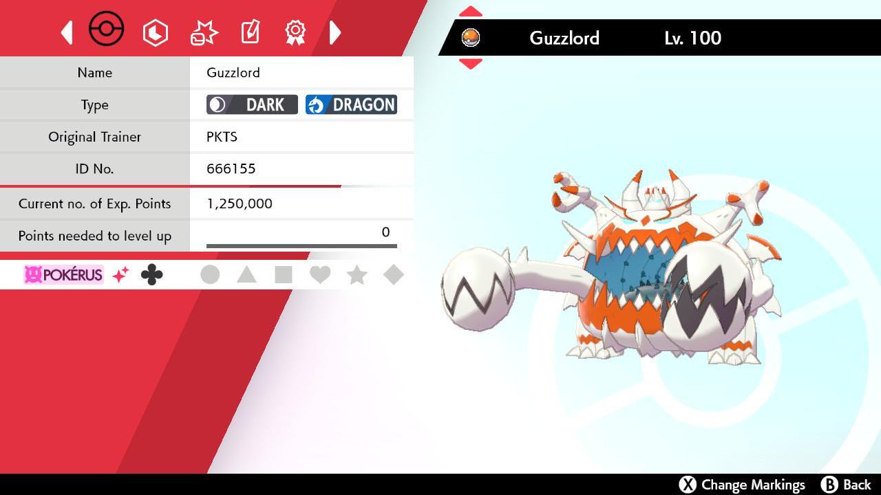 Shiny GUZZLORD Pokemon Sword Shield 6IV Competitive Battle Ready – Sword & Shield Pokémon card photo