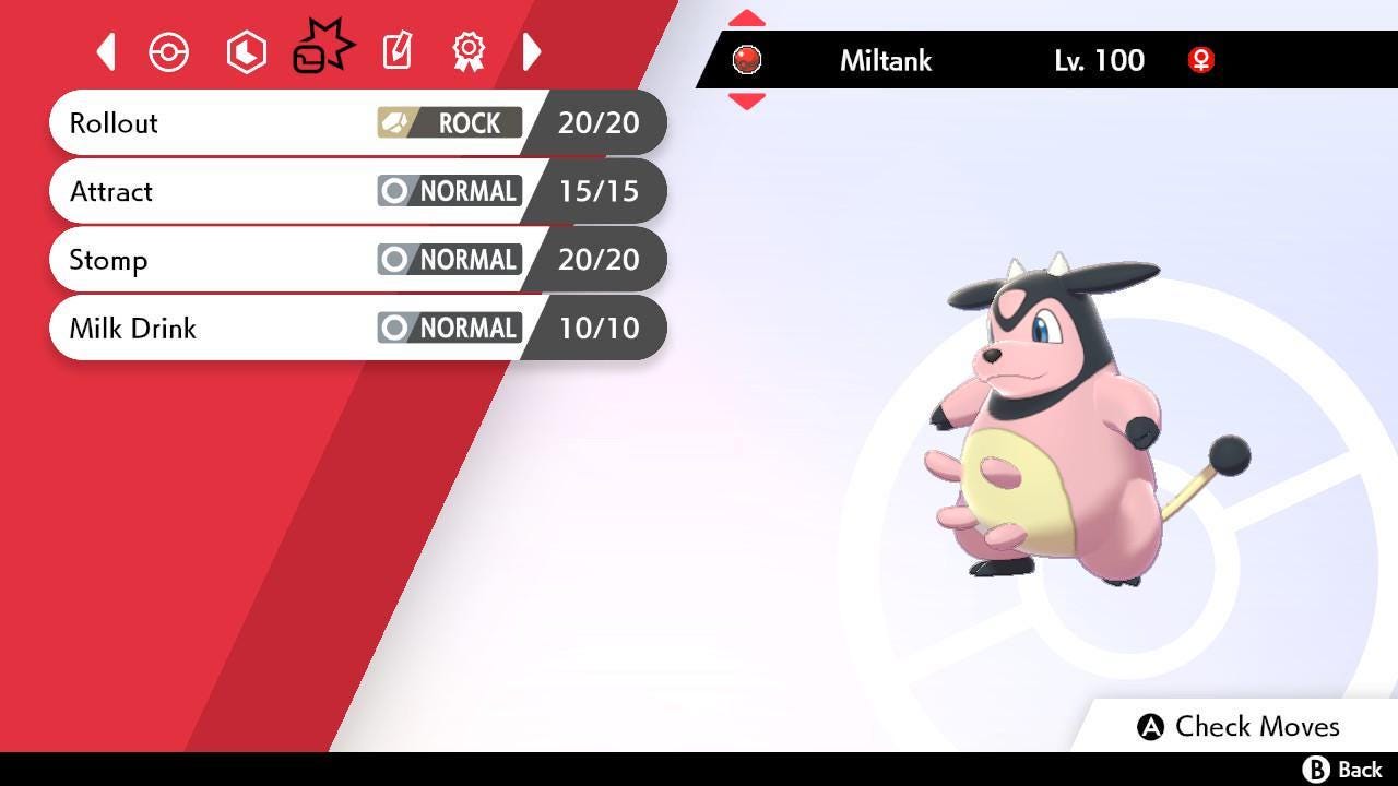 WHITNEY’S MILTANK Event 6IV Pokémon Sword and Shield 6IV Pokemon Event Pokemon Competitive Battle Ready + EVs Free Shiny Pokémon card photo 3