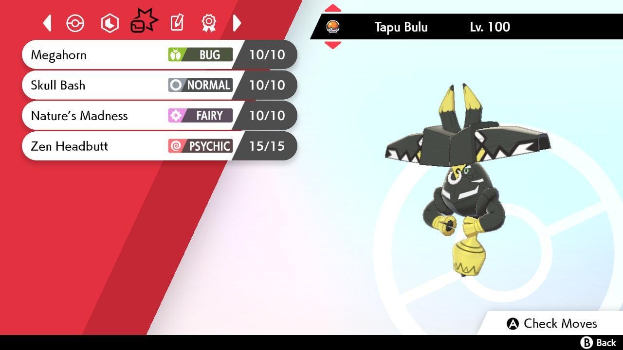 Shiny 6IV TAPU BULU Pokemon Sword Shield 6IV Competitive Battle Ready Pokémon card photo 3