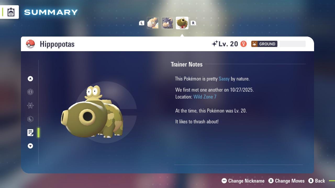 Shiny HIPPOPOTAS Pokémon Legends ZA 6IV Competitive Battle Ready Pokémon card photo 4