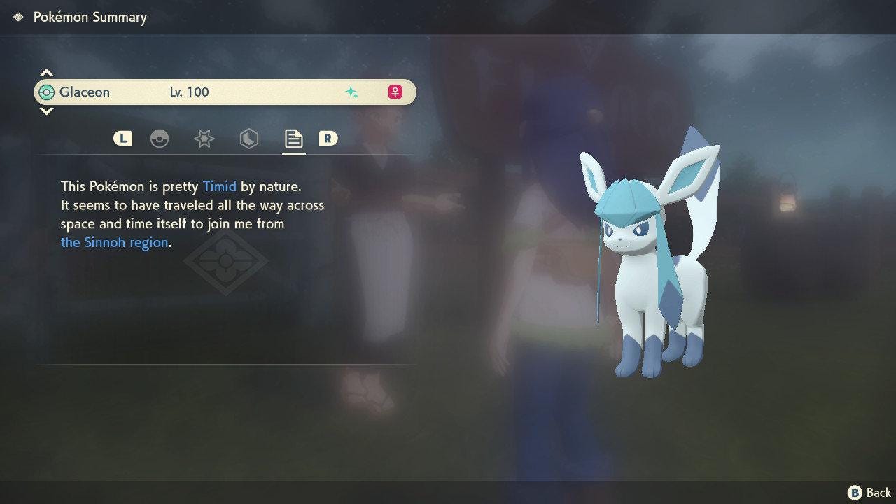 Shiny GLACEON Pokemon Legends Arceus 6IV Competitive Battle Ready Pokémon card photo 3