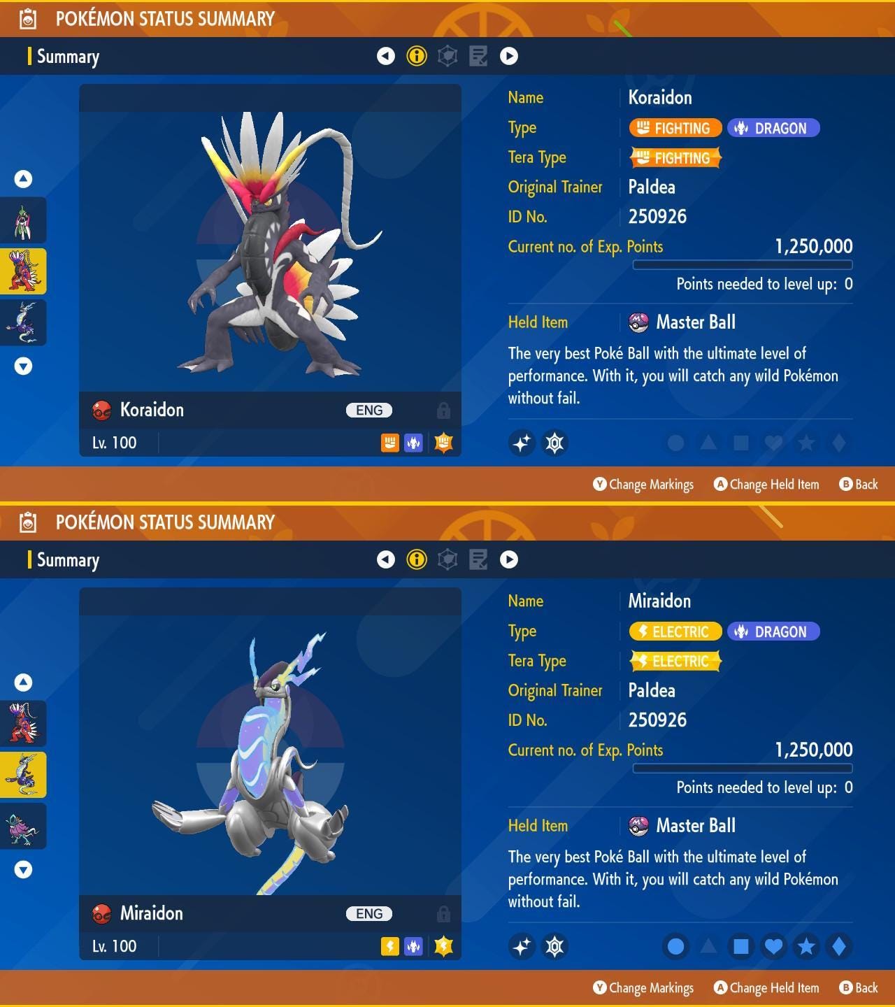 Shiny 6IV Koraidon Miraidon Duo Bundle GameStop Event Pokémon Scarlet Violet Competitive Battle Ready Pokémon card photo 2