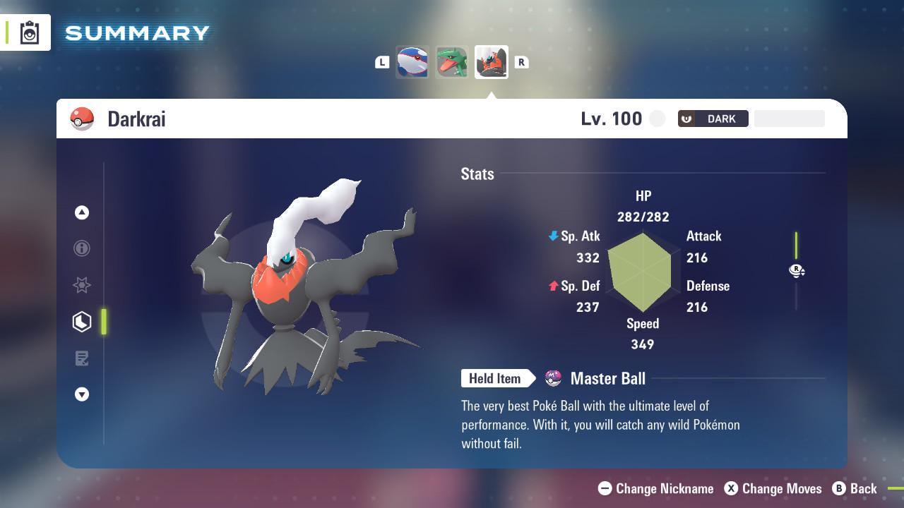 Non Shiny 6IV Darkrai Pokemon Legends Za Mega Dimension DLC 6IV Competitive Battle Ready Pokémon card photo 2