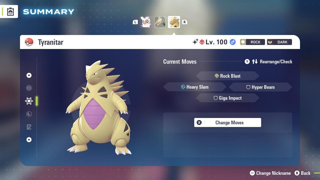Фото покемона Блестящий Альфа-Тиранитар Pokémon Legends ZA 6IV Готов к соревновательным боям 4