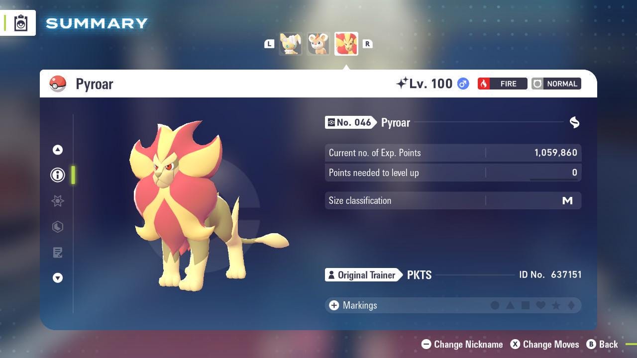 Shiny PYROAR Pokémon Legends ZA 6IV Competitive Battle Ready Pokémon card photo 2
