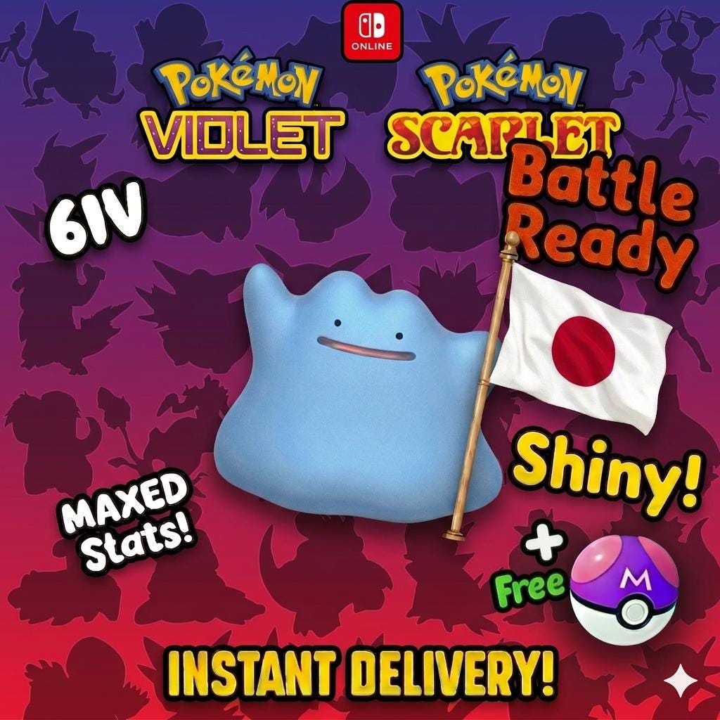 Shiny DITTO Modest Japanese Masuda Pokemon Pokémon Scarlet and Violet 6IV Shiny Ditto Breeding Pokémon Perfect IV Masuda – Scarlet & Violet Pokémon card photo