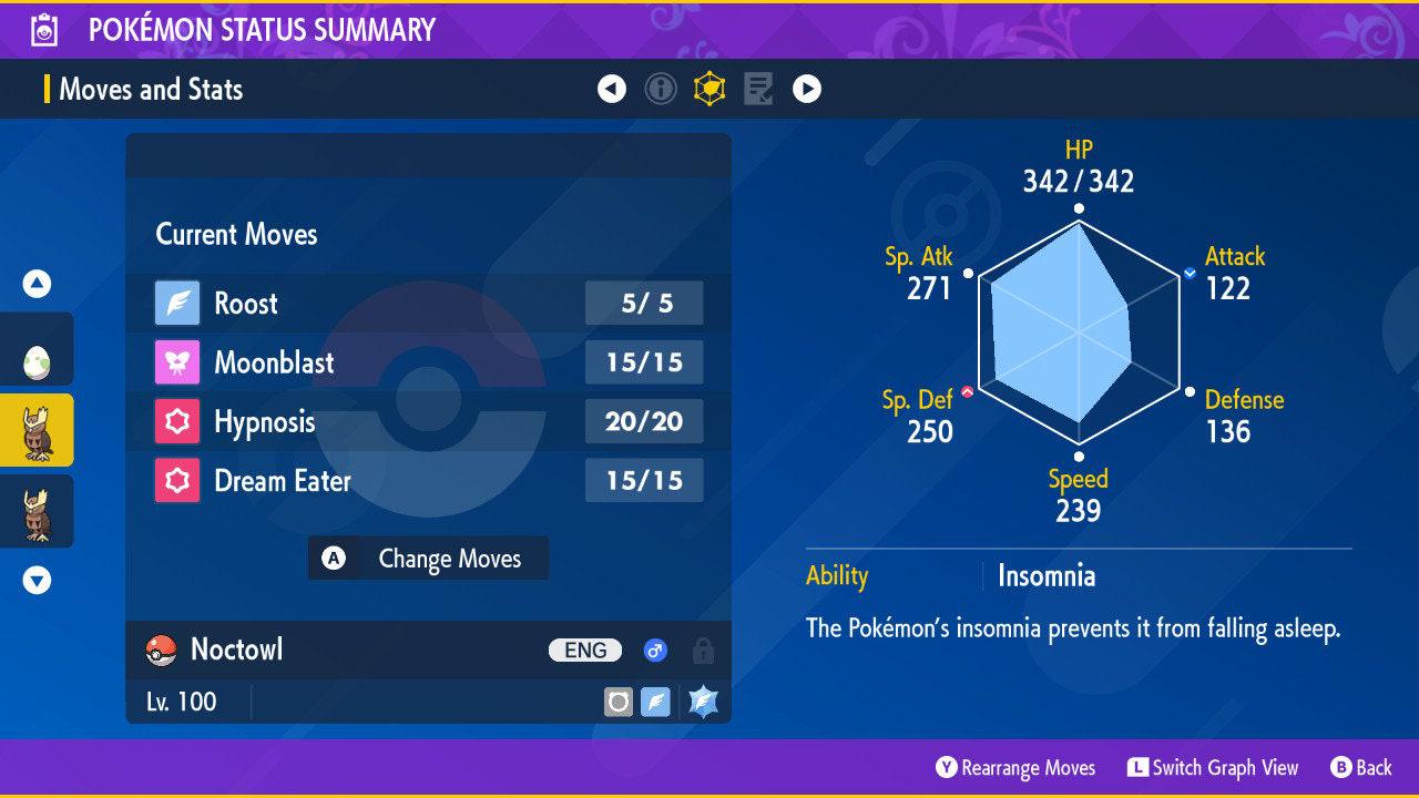 Shiny NOCTOWL Pokémon Scarlet Violet 6IV Competitive Battle Ready Pokémon card photo 2