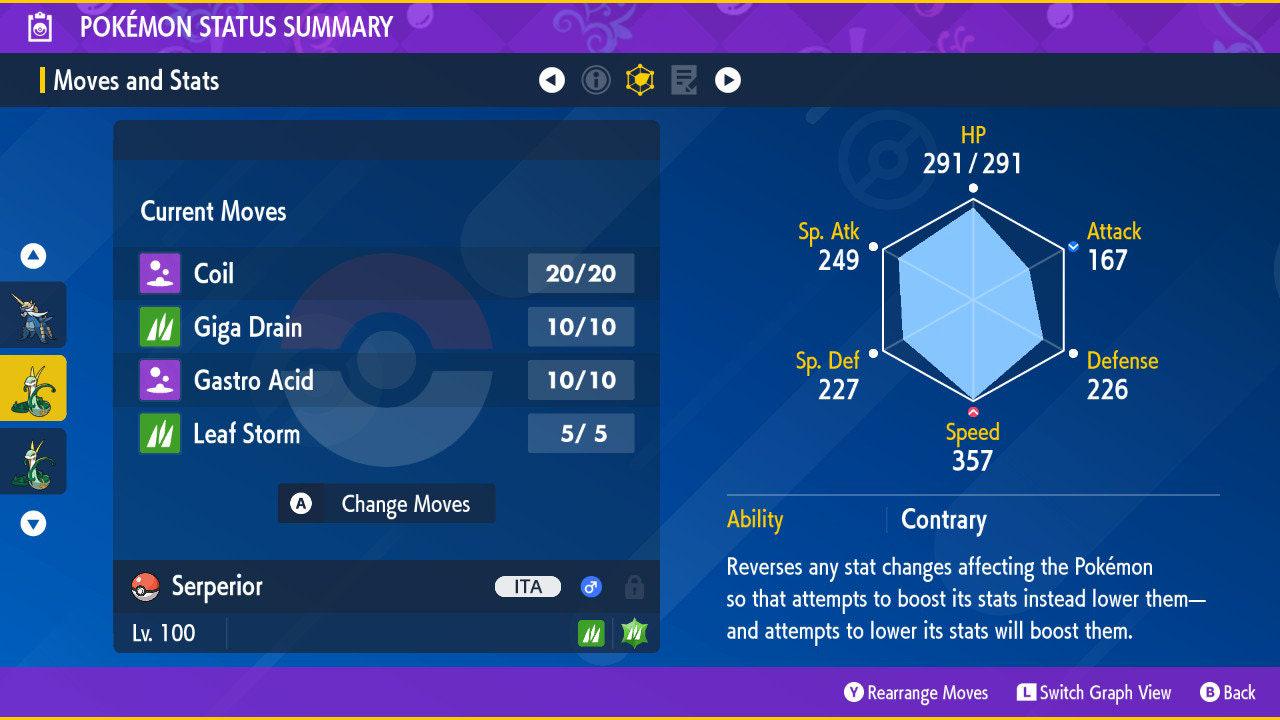 Shiny SERPERIOR Pokémon Scarlet and Violet 6IV Competitive Battle Ready Pokémon card photo 2