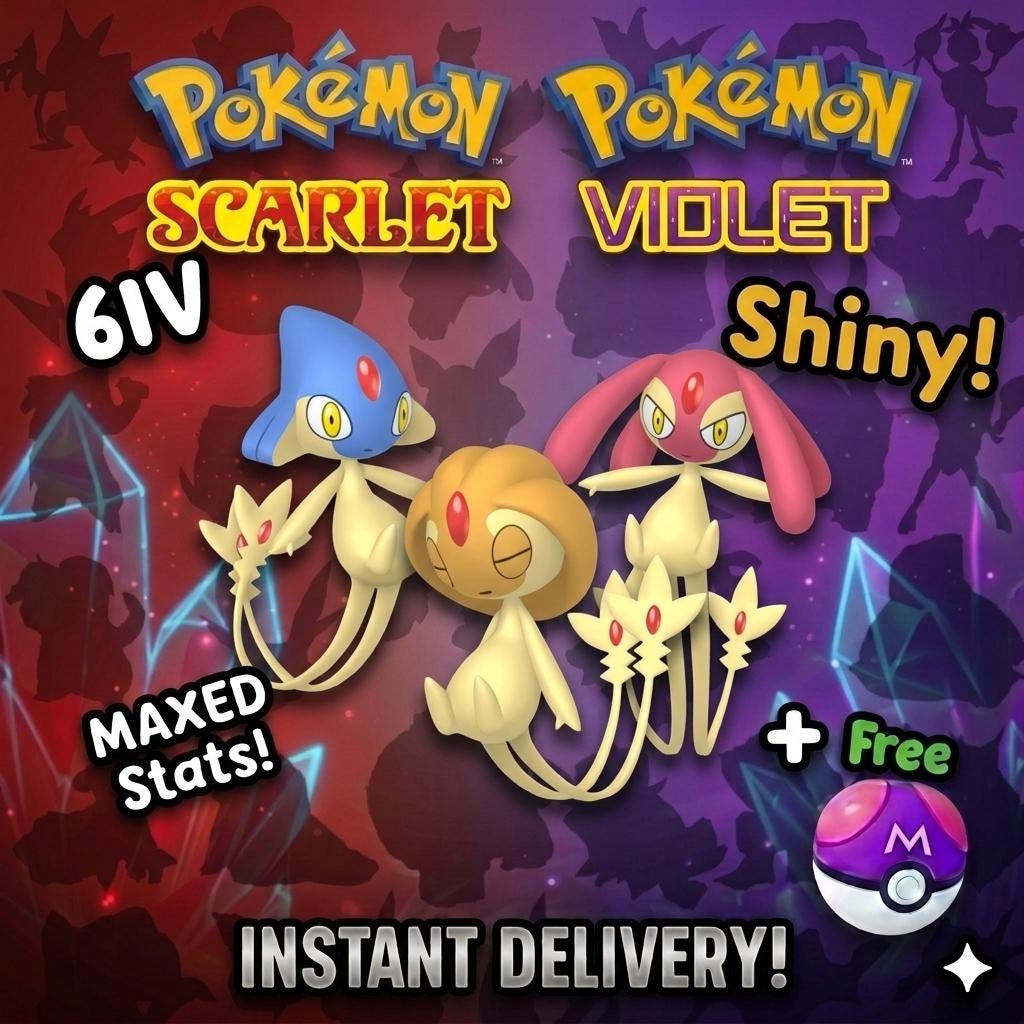 SHINY Uxie, Mesprit, Azelf Bundle Pack 6IV EV Pokémon Scarlet and Violet 6IV Pokemon Free Shiny Switch 2 – Scarlet & Violet Bundles Pokémon card photo