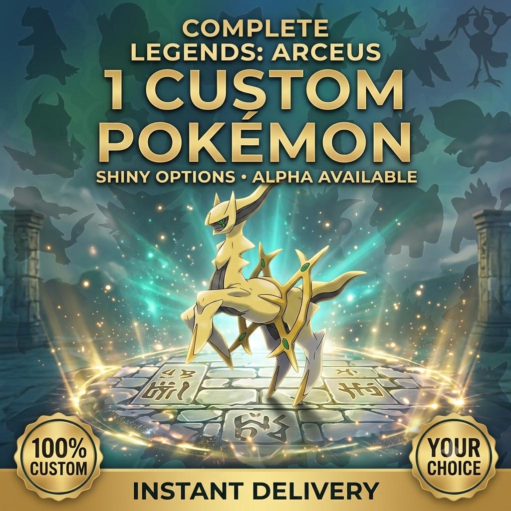 CUSTOM SHINY POKEMON Legends Arceus Pokopia Ready Any Species Battle Ready 6IV Custom Ot Trainer Name Home Transfer Switch 2 Fast Delivery – Custom Pokémon Pokémon card photo
