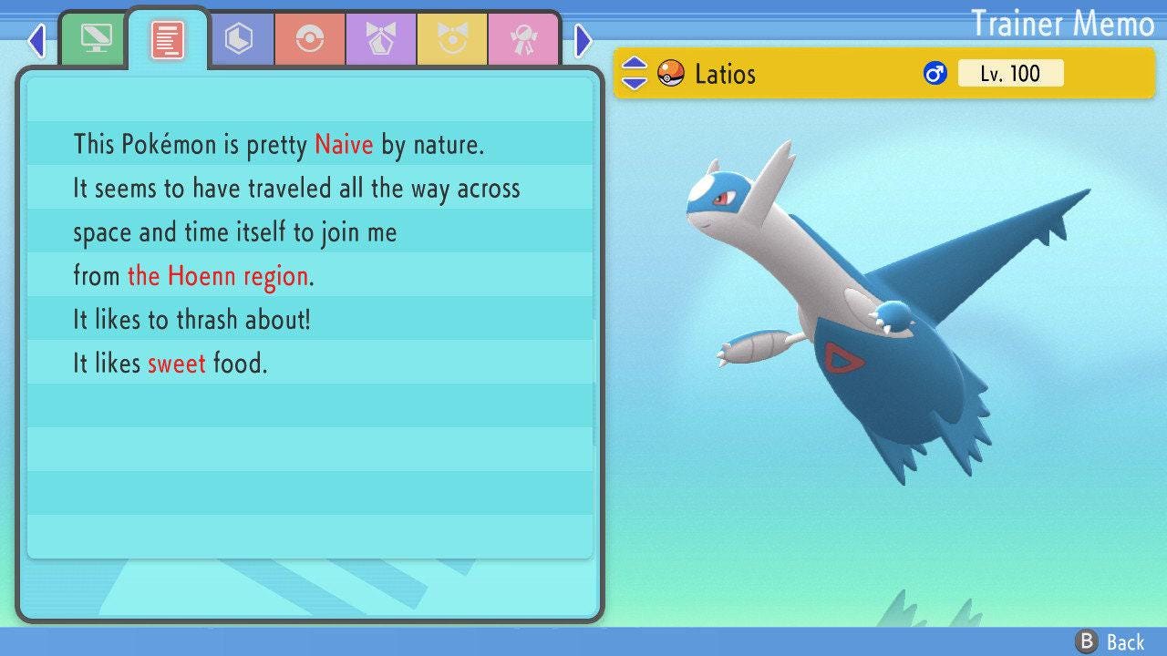 NON SHINY 6IV LATIOS Pokémon Brilliant Diamond and Shining Pearl 6IV Pokemon Competitive Battle Ready + EVs Free Shiny Ev Trained Pokémon card photo 3