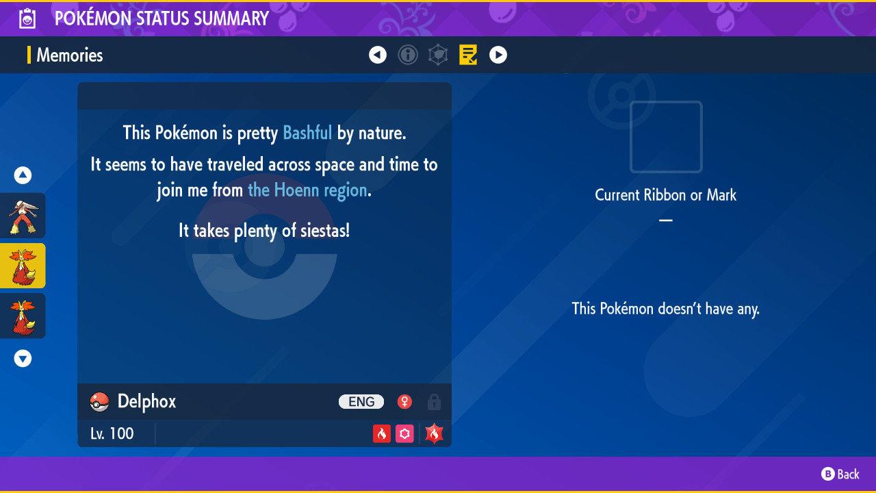 Shiny DELPHOX Pokémon Scarlet Violet 6IV Competitive Battle Ready Pokémon card photo 3