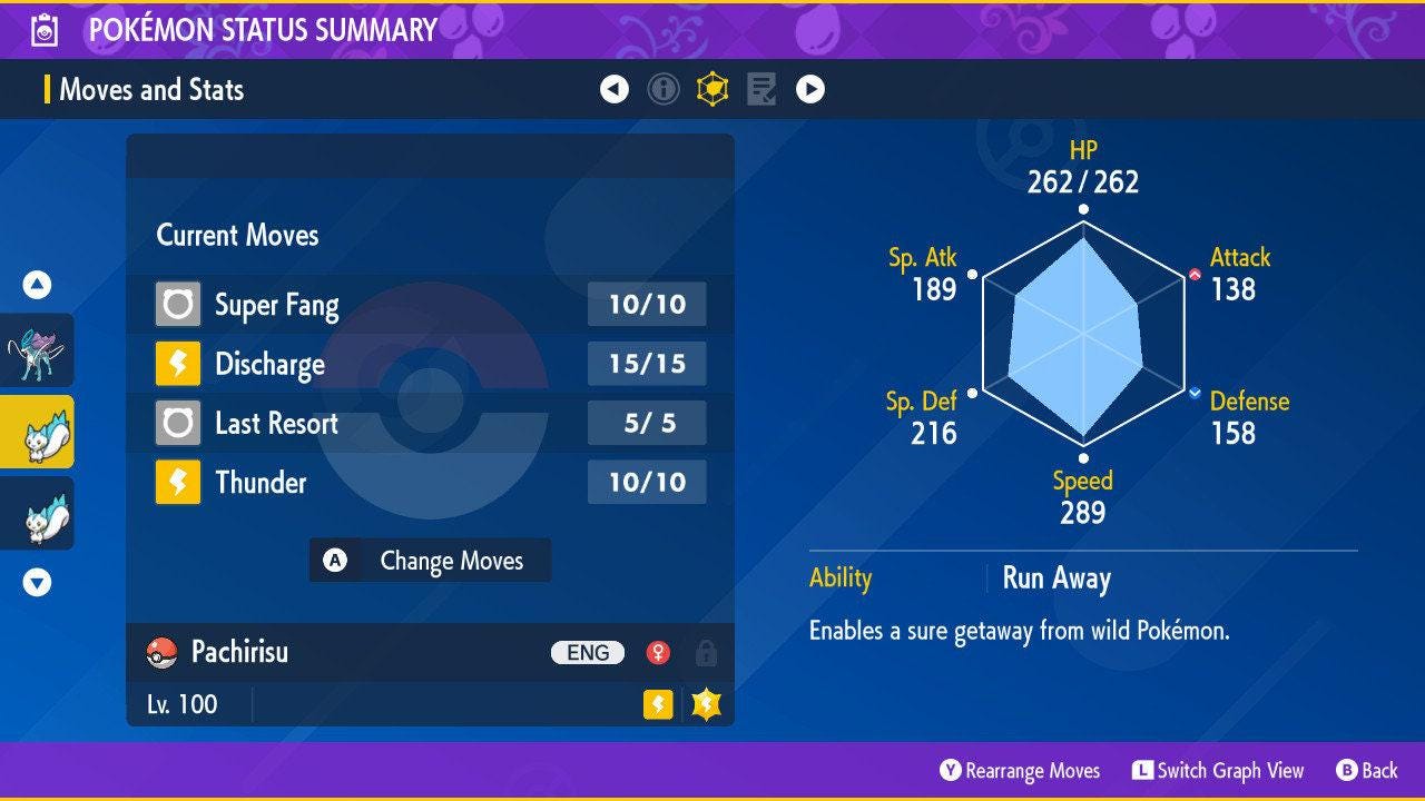 Shiny PACHIRISU Pokémon Scarlet Violet 6IV Competitive Battle Ready Pokémon card photo 3
