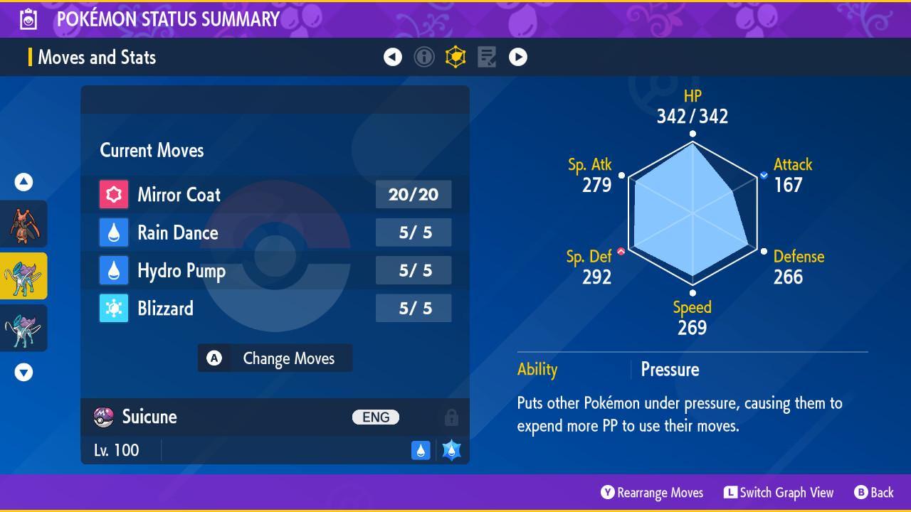 Shiny SUICUNE Pokémon Scarlet and Violet 6IV Competitive Battle Ready Pokémon card photo 3