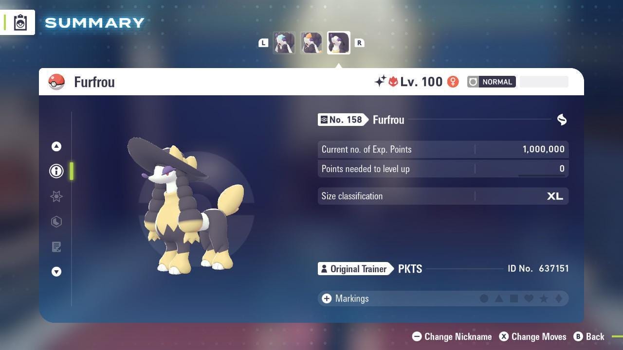 Shiny Alpha Debutante Furfrou Pokémon Legends ZA 6IV Competitive Battle Ready Pokedex Pokémon card photo 4
