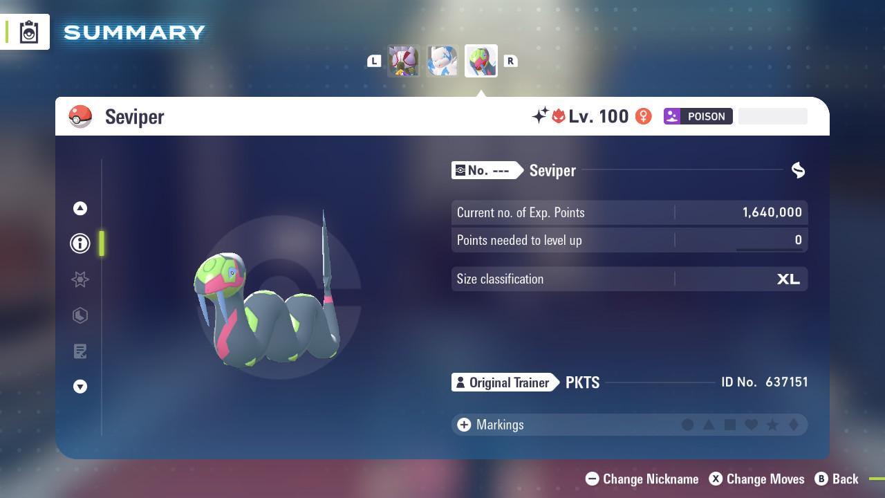 Shiny Alpha Seviper Pokemon Legends Za Mega Dimension DLC 6IV Competitive Battle Ready Pokémon card photo 2