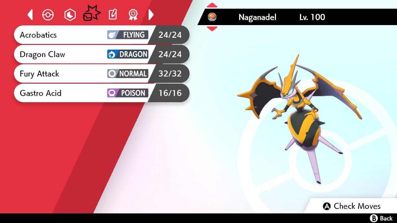 Shiny NAGANADEL Pokemon Sword Shield 6IV Competitive Battle Ready Pokémon card photo 3