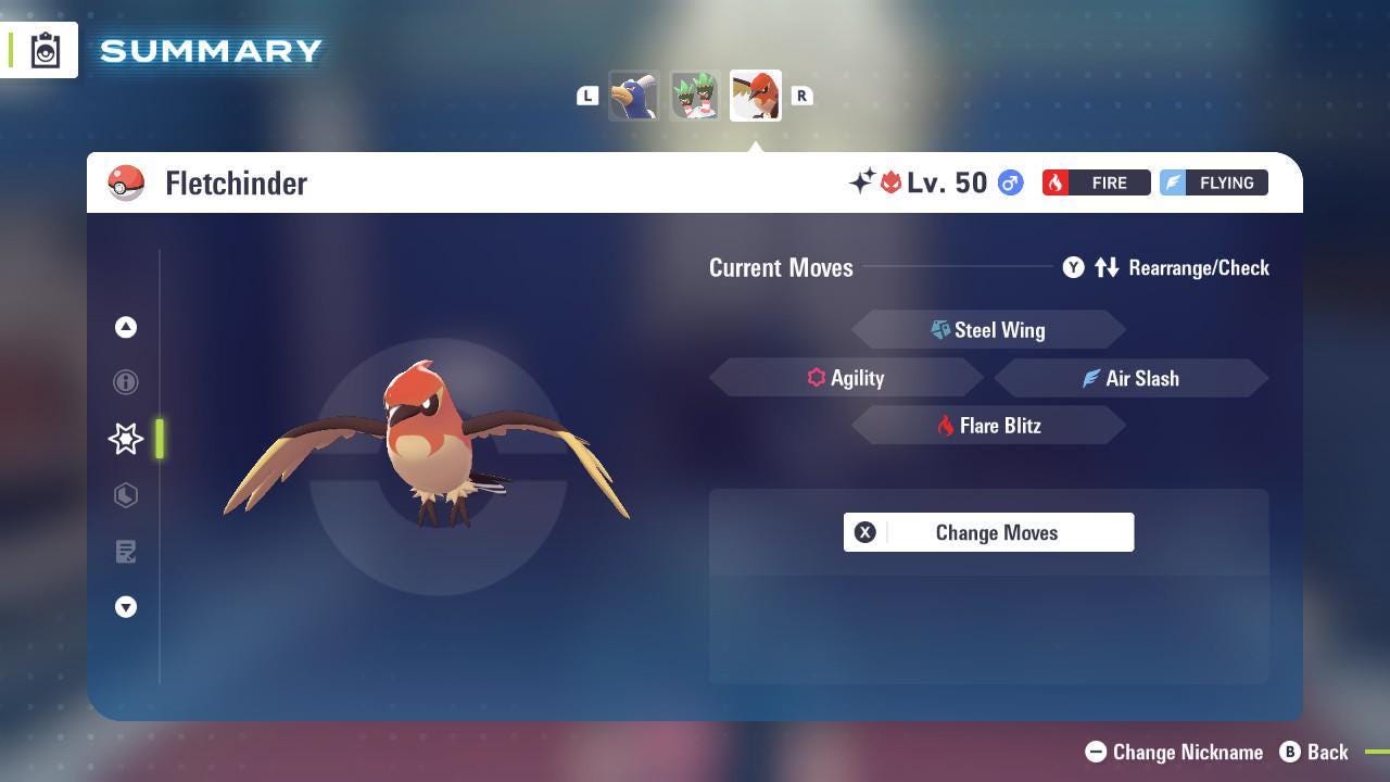 Shiny Alpha Fletchinder Pokémon Legends ZA 6IV Competitive Battle Ready Pokémon card photo 3