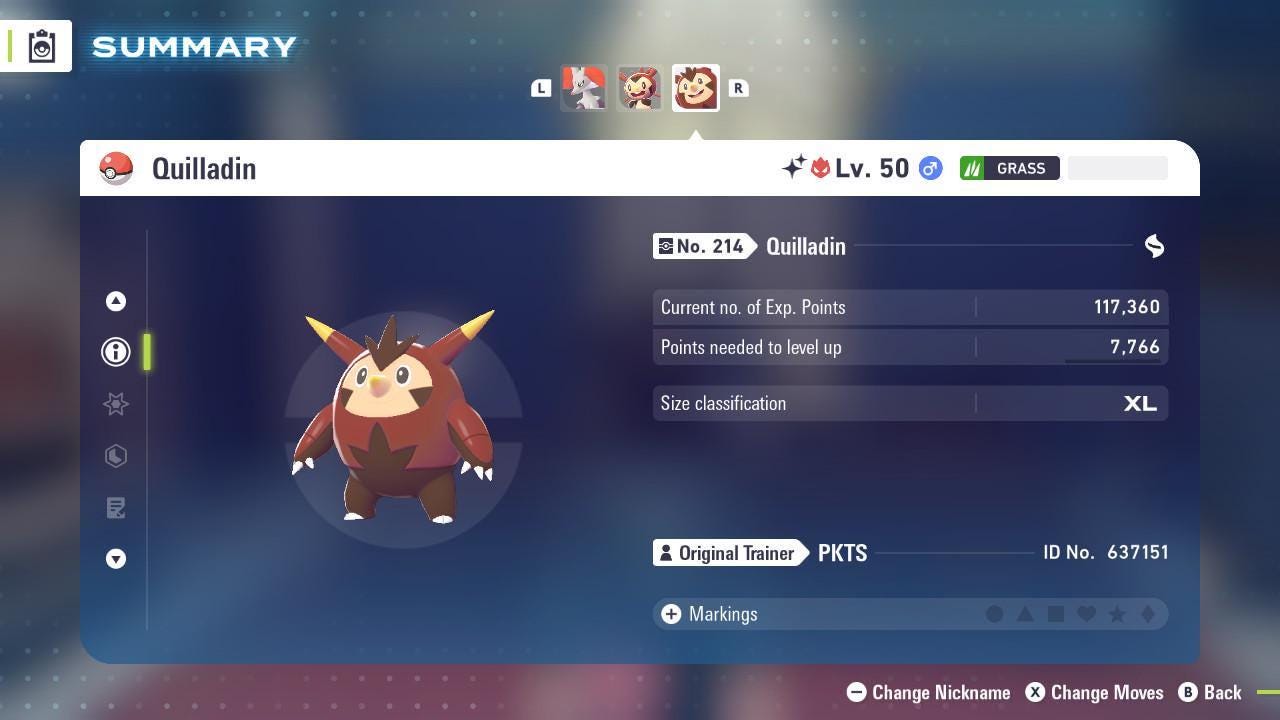 Фото покемона Shiny Alpha Quilladin Pokémon Legends ZA 6IV Готовый к битве 3