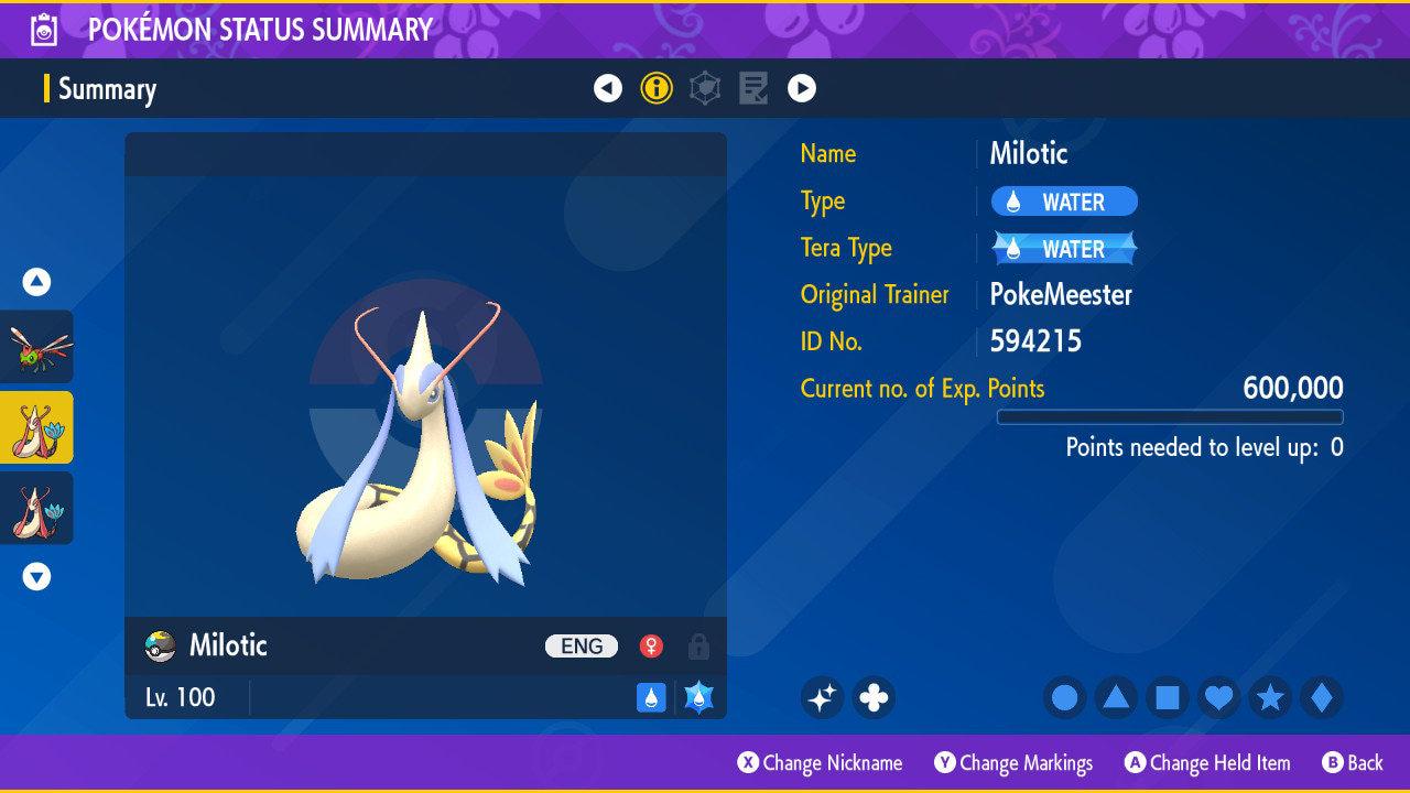 Shiny MILOTIC Pokémon Scarlet Violet 6IV Competitive Battle Ready Pokémon card photo
