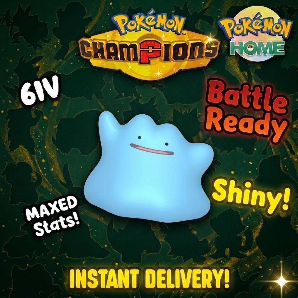 Shiny Ditto Pokémon Champions 6IV Competitive Battle Ready – Champions Pokémon card photo
