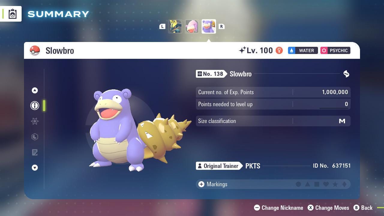 Shiny SLOWBRO Pokémon Legends ZA 6IV Competitive Battle Ready Pokémon card photo 2