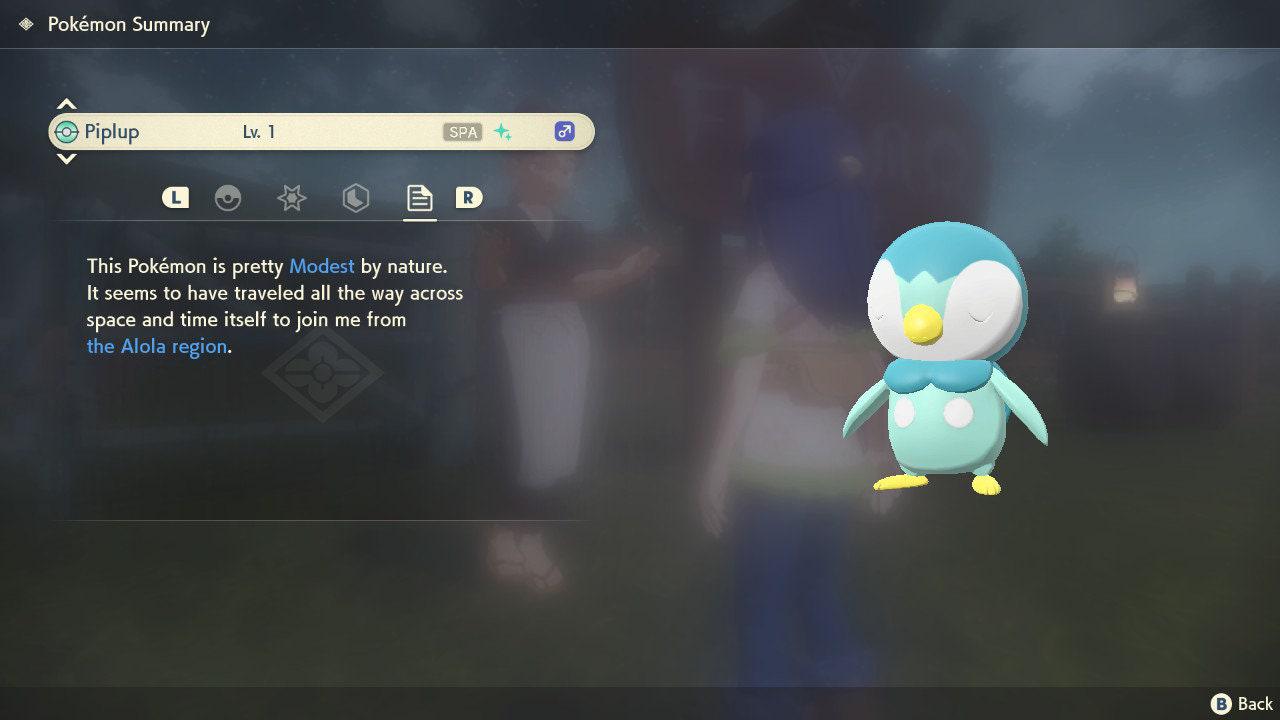 Shiny PIPLUP Pokemon Legends Arceus 6IV Competitive Battle Ready Pokémon card photo 3