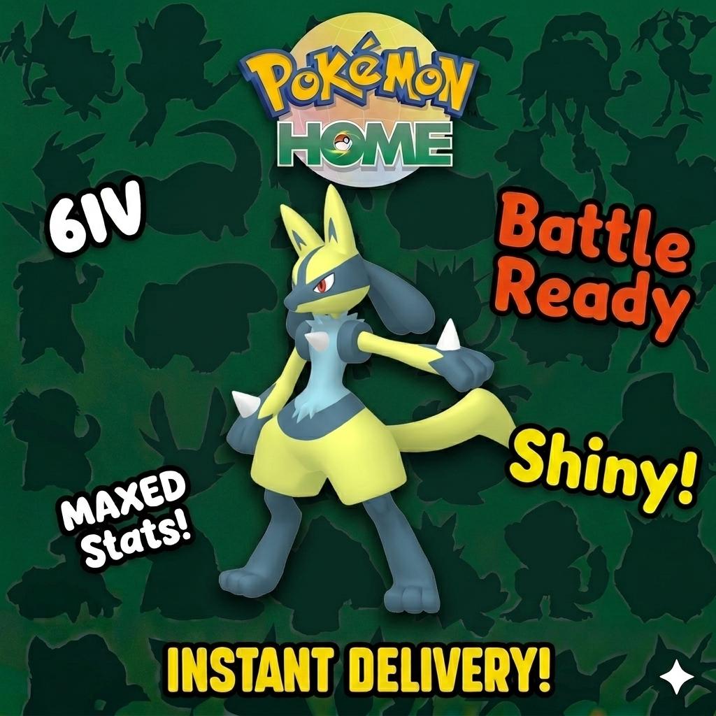 Shiny Lucario Pokémon HOME 6IV Competitive Battle Ready – Pokémon HOME Transfers Pokémon card photo
