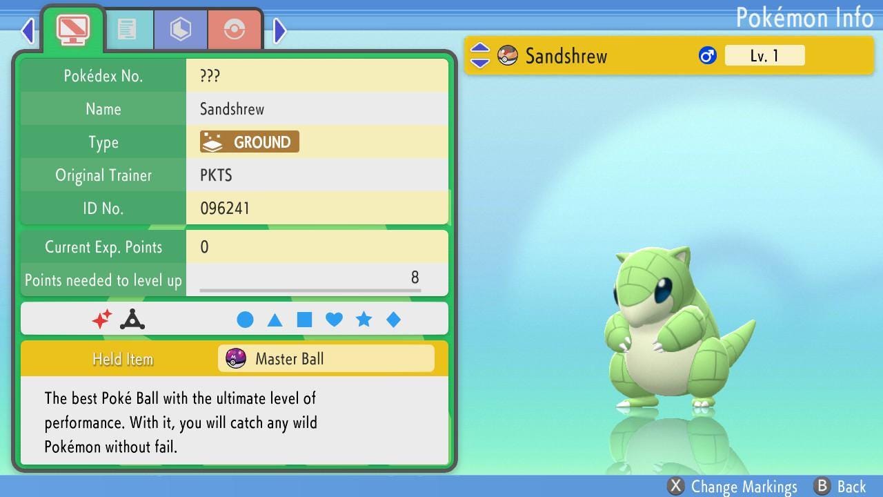 Shiny SANDSHREW Pokemon Brilliant Diamond Shining Pearl 6IV Competitive Battle Ready – Brilliant Diamond & Shining Pearl Pokémon card photo