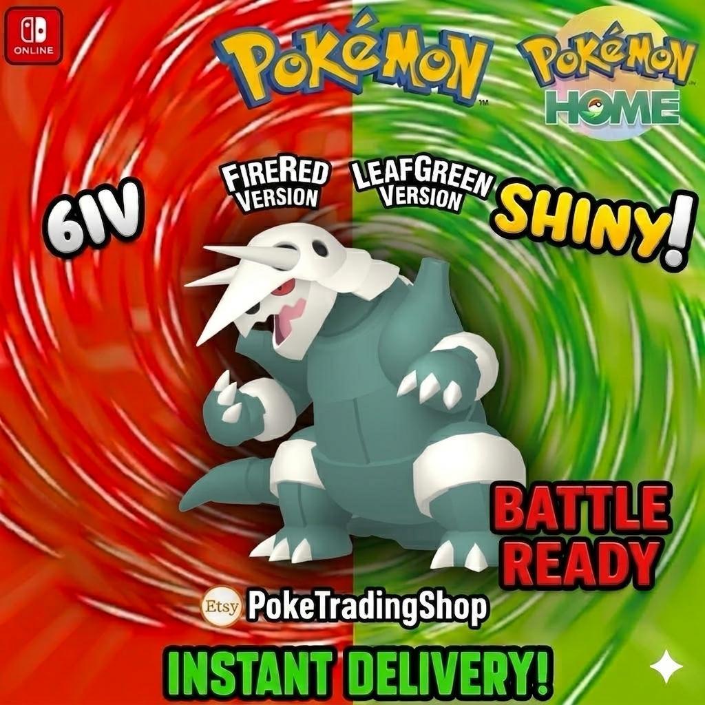 SHINY AGGRON Pokémon FireRed LeafGreen 6IV Competitive Battle Ready Pokémon card photo