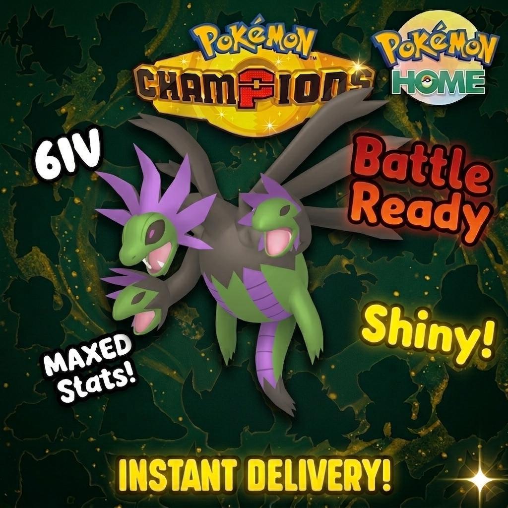 Shiny Hydreigon Pokémon Champions 6IV Competitive Battle Ready – Champions Pokémon card photo