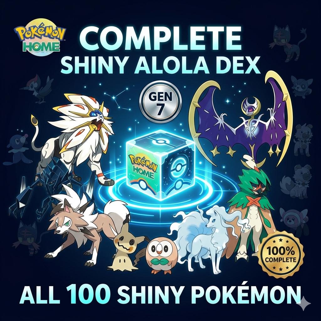 Pokemon HOME 6IV Shiny ALOLA POKEDEX Pokemon Scarlet Violet Pokemon Sword Shield, Pokemon Lets Go, Pokemon BdSp, Pokemon Legends Arceus – Legends Arceus Pokémon card photo