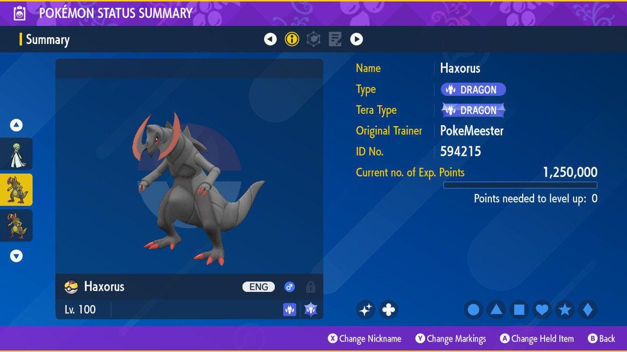 Shiny HAXORUS Pokémon Scarlet Violet 6IV Competitive Battle Ready – Scarlet & Violet Pokémon card photo