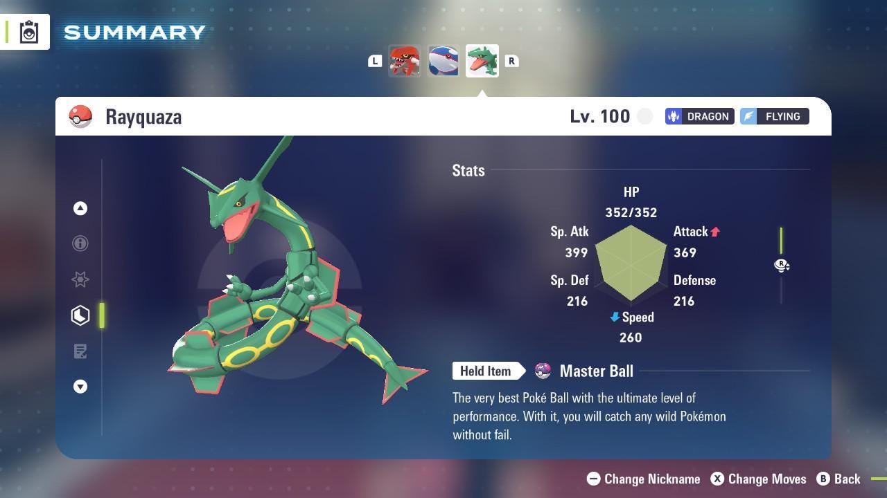 Non Shiny 6IV Rayquaza Pokemon Legends Za Mega Dimension DLC 6IV Competitive Battle Ready Pokémon card photo 2